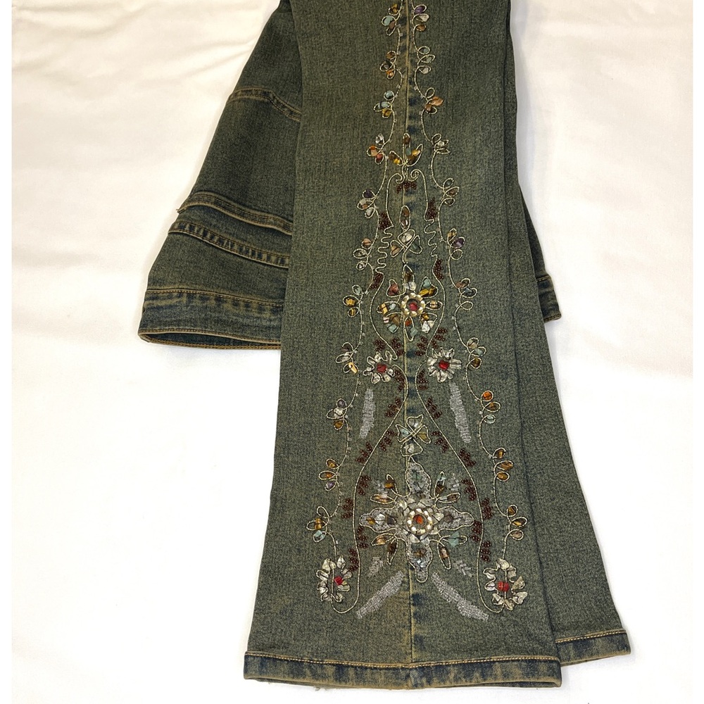 Embroidered Boot Cut Jeans